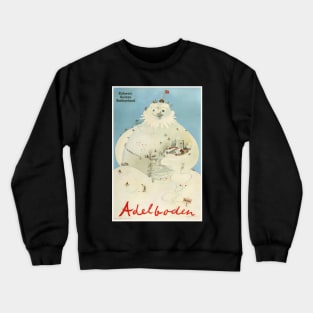 Adelboden,Schweiz, Ski Poster Crewneck Sweatshirt